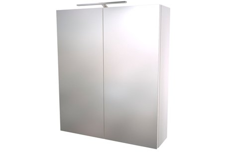 Scandic 80 cm spejlskab - LED armatur - Hvid Hjglans