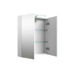 Scandic 80 cm spejlskab - LED armatur - Hvid Hjglans