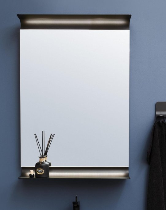 Curva Back Light LED spejl - Sort eller Hvid
