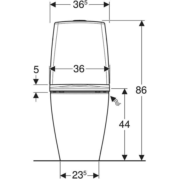 If� Spira Art 2.0 gulvtoilet skjult S-l�s, Rimfree &amp; Turboflush, Inkl. s�de