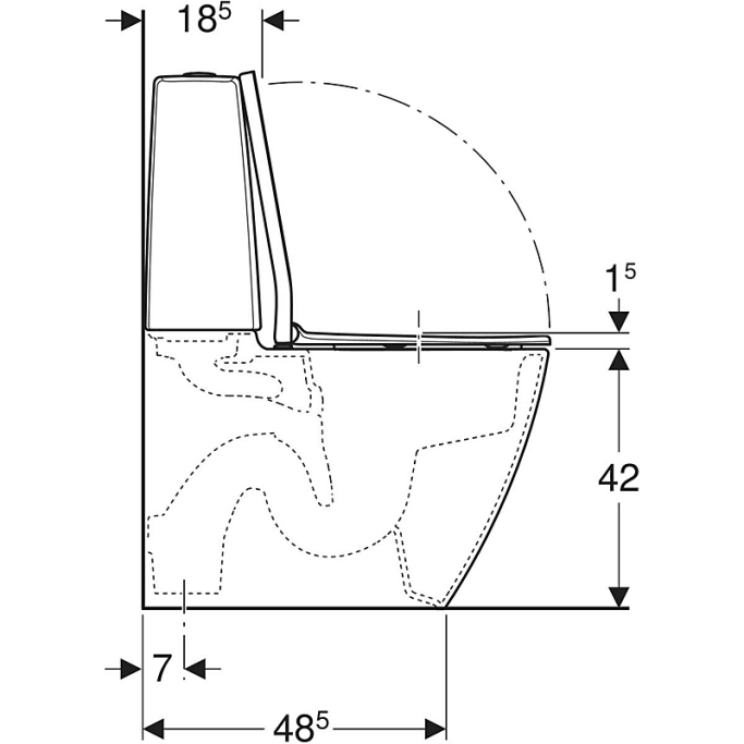 If� Spira Art 2.0 gulvtoilet skjult S-l�s, Rimfree &amp; Turboflush, Inkl. s�de