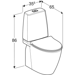 If� Spira Art 2.0 gulvtoilet skjult S-l�s, Rimfree &amp; Turboflush, Inkl. s�de