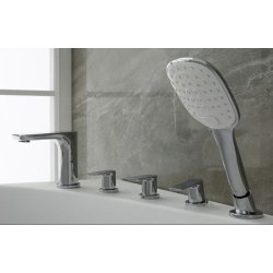 Sams 170 cm fritstende badekar - med krom armatur