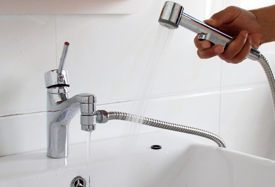 Dusch hndbruser med stop - Krom, eller Hvid