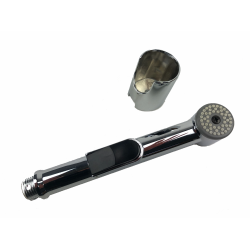 Dusch hndbruser med stop - Krom, eller Hvid