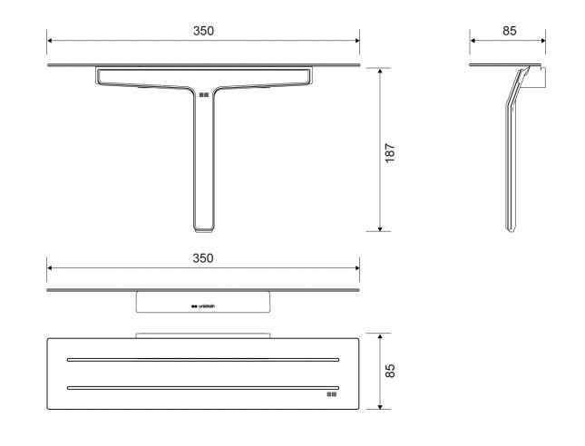 Unidrain Reframe - hylde m/bruseskraber - Messing