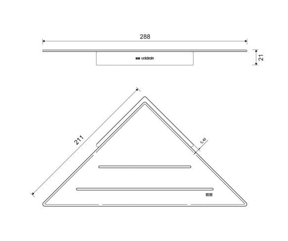 Unidrain Reframe - hjrnehylde - Messing