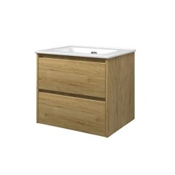 Proline 60 cm - Badmbel m. skuffer - Inkl. porceln vask - Ideal Eg