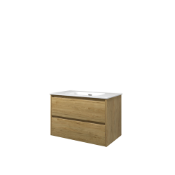 Proline 80 cm - Badmbel m. skuffer - Inkl. porceln vask - Ideal Eg