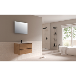 Proline 100 cm - Badmbel m. skuffer - Inkl. porceln vask - Ideal Eg