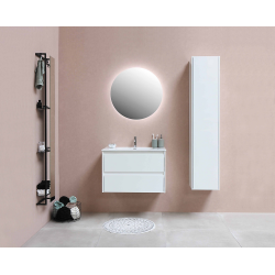 Proline 120 cm - Badmbel m. skuffer - Inkl. porceln vask - Mat Hvid