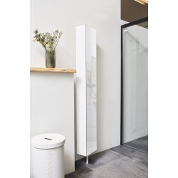 Casse Drejekab med spejlfront - Hvid eller Sort