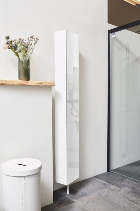 Casse Drejekab med spejlfront - Hvid eller Sort