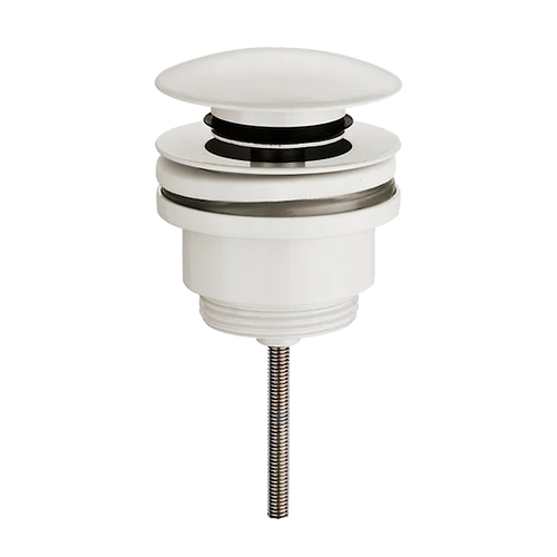 Pop-up ventil - Rund top - Universal - Mat Hvid