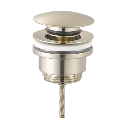 Pop-up ventil - Rund top - Universal - Brstet Nikkel