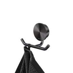 Geesa Opal  - Hndkldekrog dobbelt - Brushed Metal Black