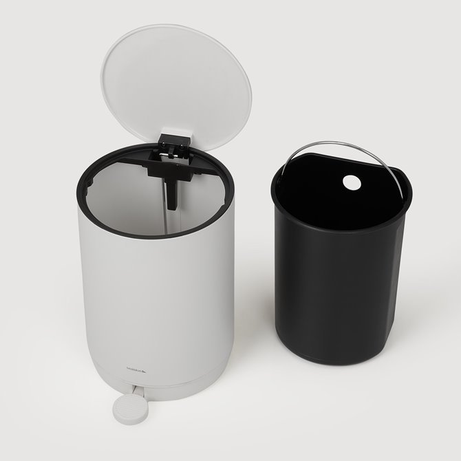 Mind Pedalspand -Sealskin - 5 liter - Mat hvid