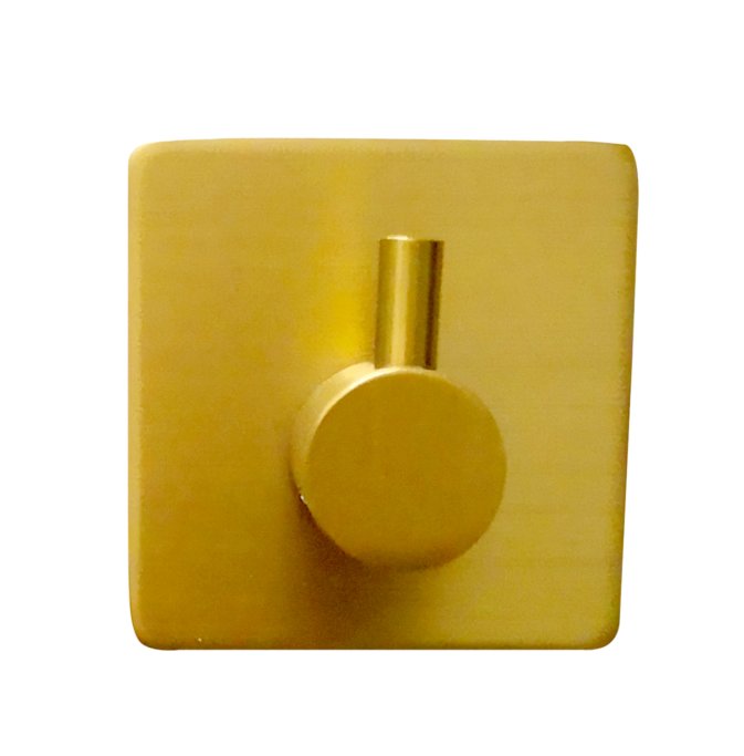 Brstet messing - enkelt hndkldekrog