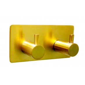 Brstet messing - dobbelt hndkldekrog