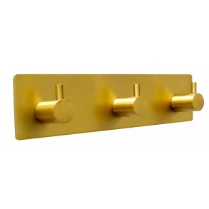 Brstet messing - 3 knaget hndkldekrog