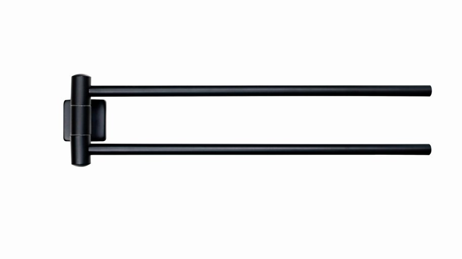 Mat sort - dobbelt hndkldestang - svingbar