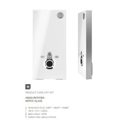 AQUA INTEGRA - Fritstende Cisterne m. glasfront - HVID