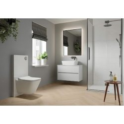 AQUA INTEGRA - Fritstende Cisterne m. glasfront - HVID