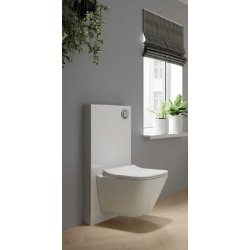 AQUA INTEGRA - Fritstende Cisterne m. glasfront - HVID