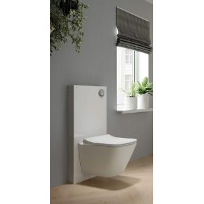 AQUA INTEGRA - Fritstende Cisterne m. glasfront - HVID