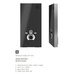 AQUA INTEGRA - Fritstende Cisterne m. glasfront - SORT