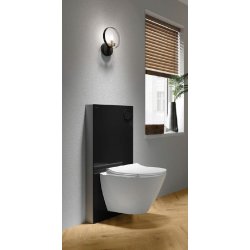 AQUA INTEGRA - Fritstende Cisterne m. glasfront - SORT