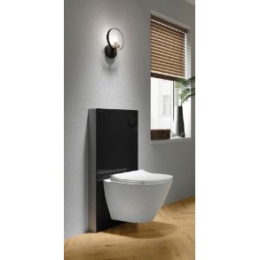 AQUA INTEGRA - Fritstende Cisterne m. glasfront - SORT