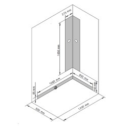 Breuer BR100 - Black edition - Firkantet brusekabine m. skyded�r