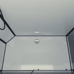 Breuer BR100 - Black edition - Firkantet brusekabine m. skyded�r