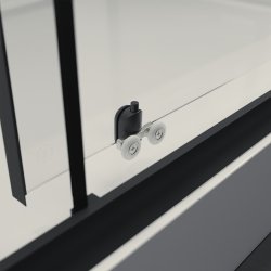 Breuer BR100 - Black edition - Firkantet brusekabine m. skyded�r