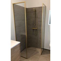 Balneo Indrammet brusev�g - Frostet glas - 3 st�rrelser / 4 profilfarver