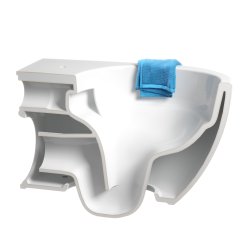 Zen Pro rimless - Vghngt toilet  - Hvid porceln - Euro White glasur - Inkl. sde