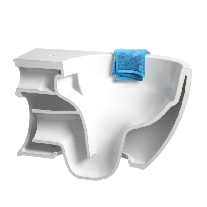 Zen Pro rimless - Vghngt toilet  - Hvid porceln - Euro White glasur - Inkl. sde