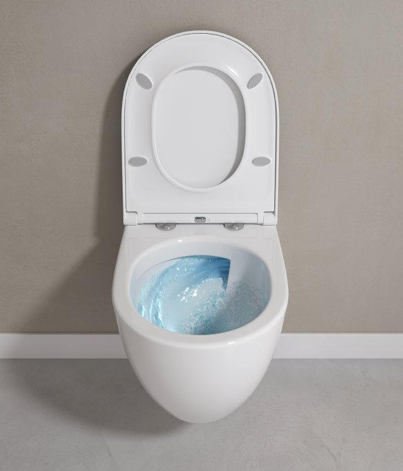 Zen Pro rimless - Vghngt toilet  - Hvid porceln - Euro White glasur - Inkl. sde