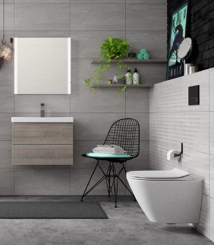 City rimless - Vghngt toilet  - Hvid porceln - Euro White glasur - Inkl. sde