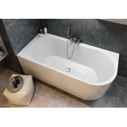 Crea Corner - back to wall -fritstende badekar - 3 strrelser