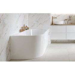 Crea Corner - back to wall -fritstende badekar - 3 strrelser