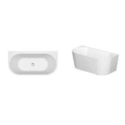 Crea - Back to Wall - fritstende badekar - 3 strrelser