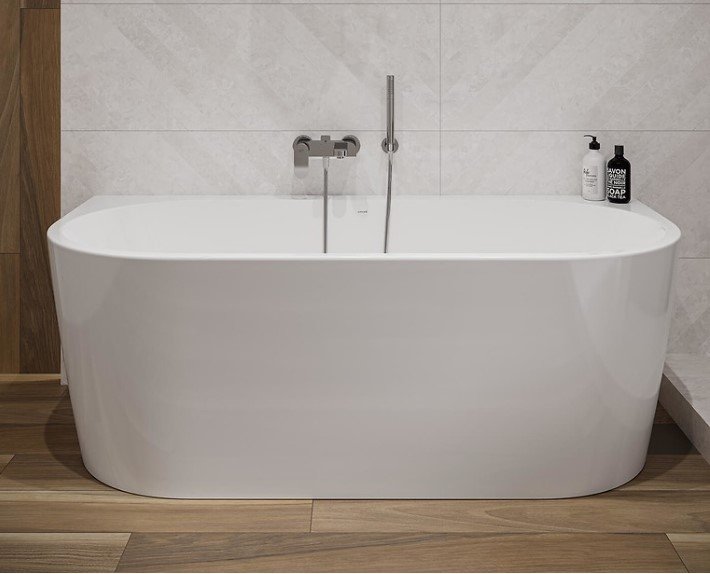 Crea - Back to Wall - fritstende badekar - 3 strrelser