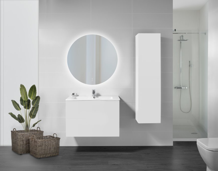 Daria 2 - Rundt spejl med LED Backlight og antidug - 3 strrelser