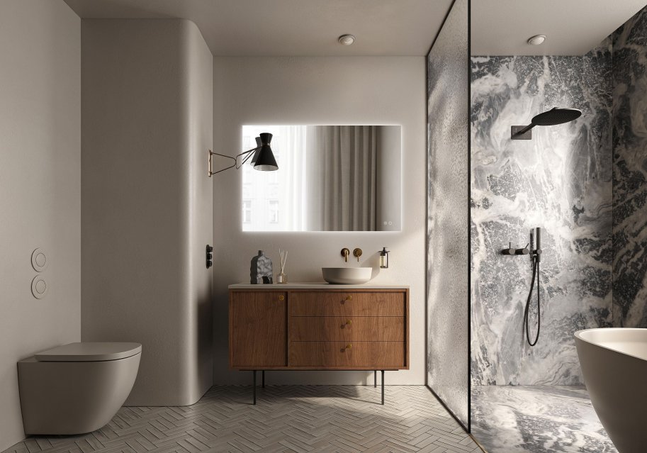 Donna 2 Backlight spejl med LED  - Antidug - Flere st�rrelser