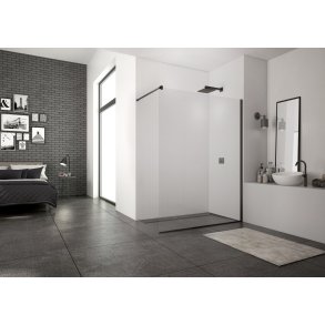 Lux 8 mm brusevg - Sort - Klart Glas - Nanobehandlet - OUTLET