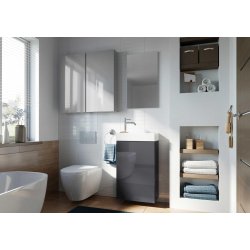 Elba - 40 cm Mbelst - 1 lge - 22 cm dyb - Blank Antracit