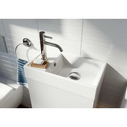 Elba - 40 cm Mbelst - 1 lge - 22 cm dyb - Blank Hvid