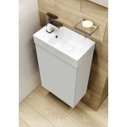 Elba - 40 cm Mbelst - 1 lge - 22 cm dyb - Blank Hvid